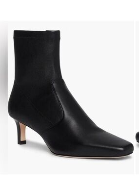 PAIGE Annika black ankle boots heels stretch leather square toes Sz 11 $378